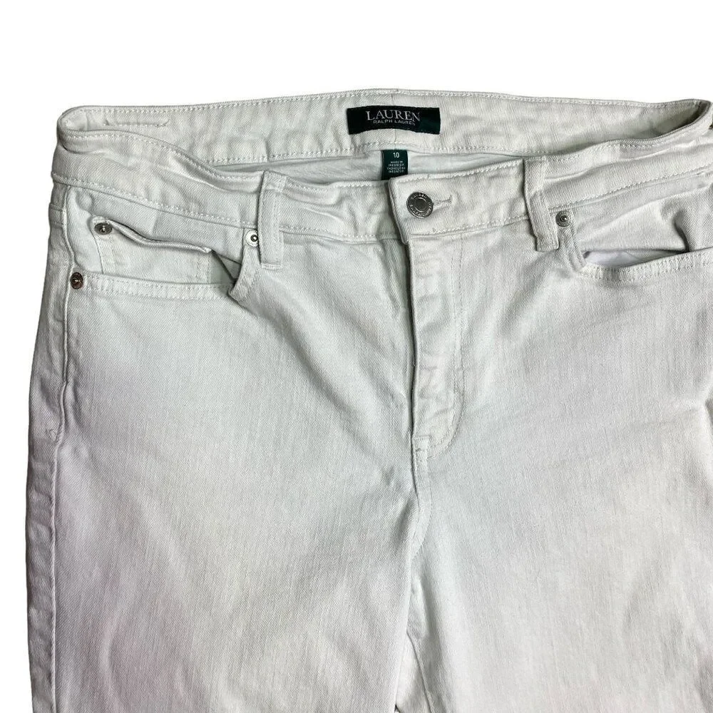 Lauren Ralph Lauren Straight Crop Jeans Size 10 White